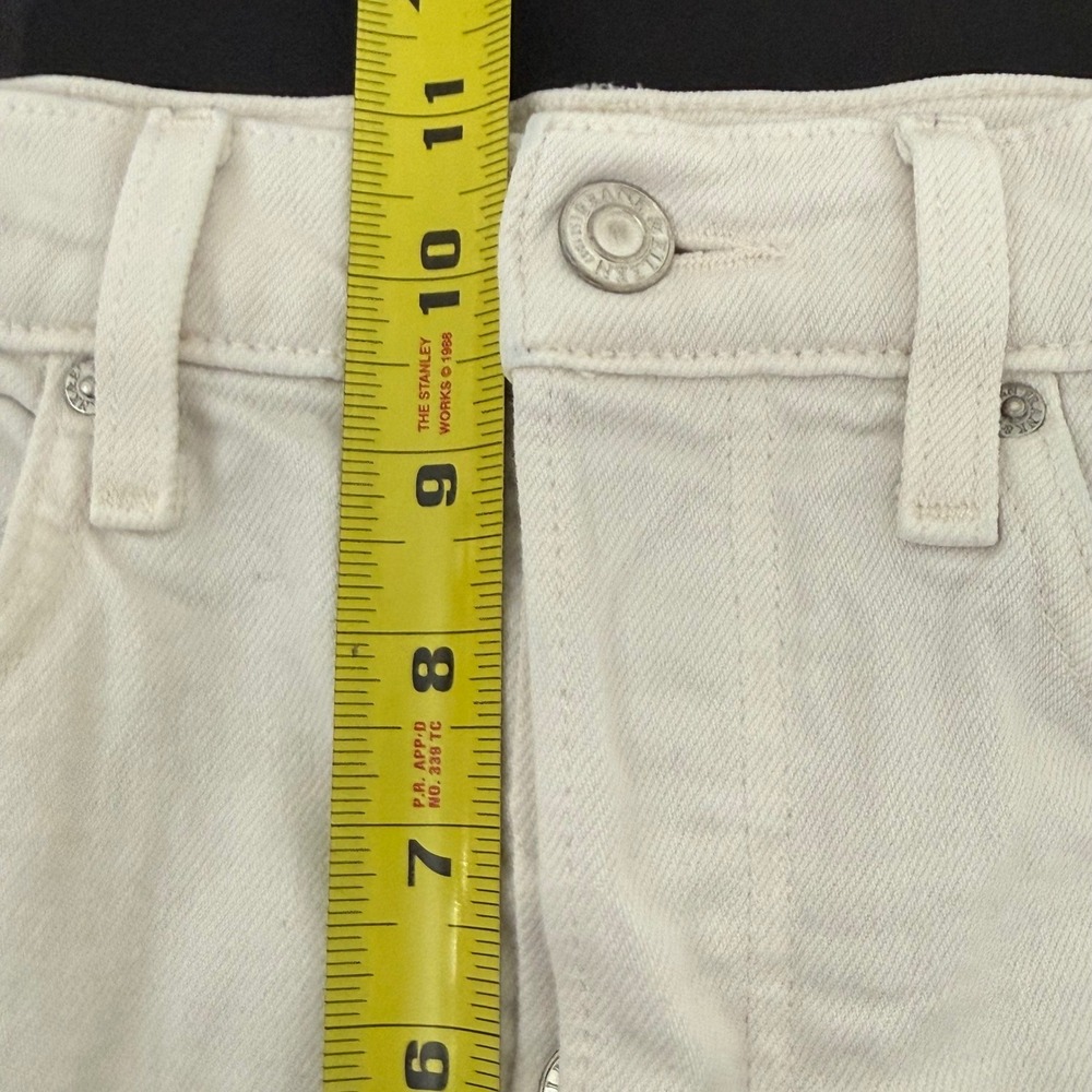 Frank & Eileen Monaghan Straight Leg Jeans Women 27 High Rise White Quiet Luxury - Picture 13 of 16